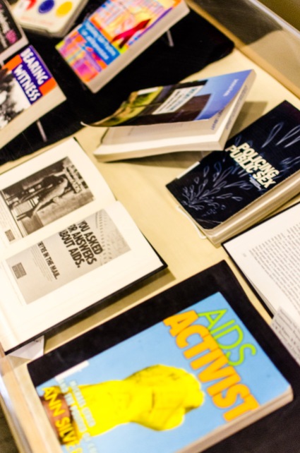 Our book display featured a variety of materials related to AIDS activism, including Silversides' "AIDS Activist." Philippe Dorman photography: https://500px.com/arnhemland